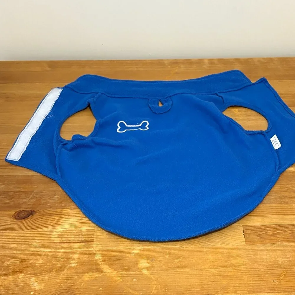 Frisco Ultra lightweight Basic Dog & Cat Velcro Blue Fleece Vest Coat Size L